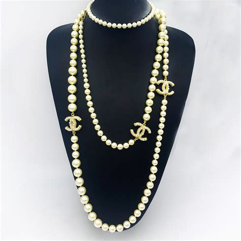 chanel fashion jewelry and perfume|authentic Chanel pearl necklace.